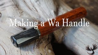 Making a Snakewood wa handle  Octogonal gyuto handle [upl. by Ajnotal]