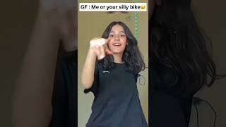 Bike vs girlfriend 😏 funnyshorts [upl. by Yardley]