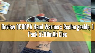 Review OCOOPA Hand Warmers Rechargeable 1 Pack 5200mAh Electric Portable Pocket WarmerPower Bank [upl. by Veda]