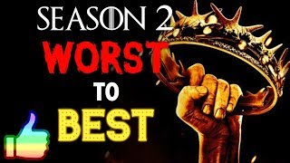 Game of Thrones WORST to BEST Season 2 [upl. by Loralee]