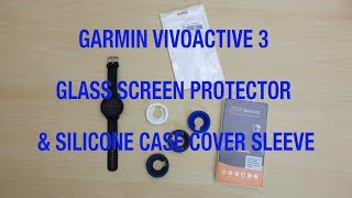 Garmin Vivoactive 3 Glass Screen Protector and Silicone Case Cover Sleeve [upl. by Petracca]