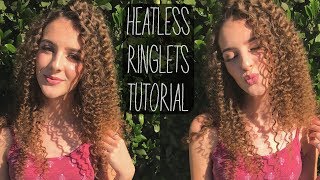 LONG STRAIGHT HAIR TO RINGLET CURLS TUTORIAL [upl. by Eilah694]