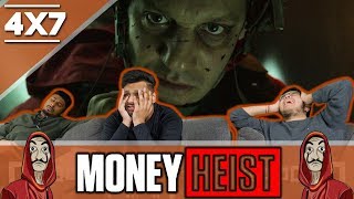 La Casa De Papel Money Heist  4x7 quotTumbar la carpaquot REACTION  REVIEW [upl. by Delos]