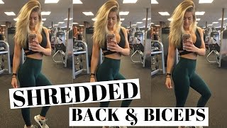 SHREDDED Back And Bicep Workout  For Women [upl. by Inirt779]