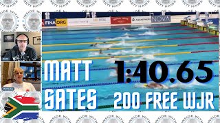 Matt Sates breaks down 200 Free 14065 World Junior Record [upl. by Ettennej]