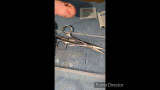 Taking your own suture out like a Doctor fingerstitches [upl. by Tannie432]