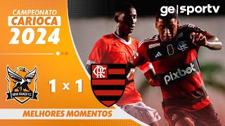 NOVA IGUAÇU 1 X 1 FLAMENGO  MELHORES MOMENTOS  2ª RODADA DO CAMPEONATO CARIOCA 2024  geglobo [upl. by Meuser829]