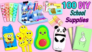 100 DIY SCHOOL SUPPLIES IDEAS  Back To School Hacks And Crafts [upl. by Aziaf]