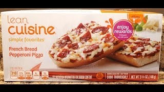 Lean Cuisine French Bread Pepperoni Pizza Food Review [upl. by Akimas527]