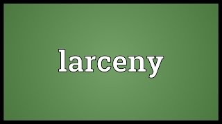 Larceny Meaning [upl. by Limaj]