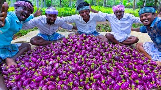 BRINJAL CURRY  Oil Brinjal Curry Recipe Cooking in Village  Eggplant Recipes  Vegetarian Recipes [upl. by Burnard508]