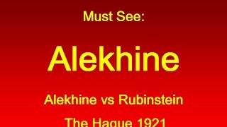 Alekhine vs Rubinstein  The Hague 1921 [upl. by Esorrebma502]