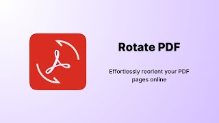 Rotate PDF [upl. by Ahsiuqat]