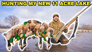 I Built an 11 ACRE LAKE then went DUCK Hunting on It Limited Out [upl. by Adarbil]