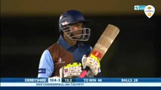 Shivnarine Chanderpaul  87 70 balls against Lancashire 2013 [upl. by Asenev]