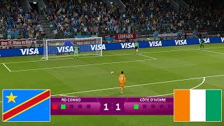 DR Congo 🆚 Cote dIvoire  Penalty Shootout 2024  African Cup of Nations 2023  eFootball PES 21 [upl. by Luebke669]