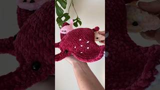 Crochet Manta Ray pattern coming soon crochet amigurumi mantaray cutecrochet cute plushies [upl. by Lateehs]