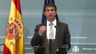 A Madrid Manuel Valls réclame la quotdissolutionquot de lETA [upl. by Eelrehpotsirhc258]