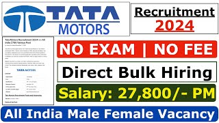 Tata Motors Recruitment 2024  Tata Motors Hiring 2024  Tata Motors Job Vacancy 2024  Freshers Job [upl. by Riocard]