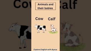 Animals and their babies Name in English  Animals Name in English vocabulary shorts youtube yt [upl. by Sirtimed]