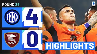 INTERSALERNITANA 40  HIGHLIGHTS  Inter triumph in San Siro goalfest  Serie A 202324 [upl. by Yalcrab]