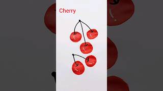 cherry fruit drawing tutorial shorts cherry [upl. by Tooley]