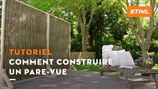 Comment construire un parevue   Project bricolage et DIY STIHL [upl. by Shandy]