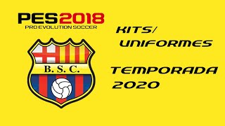 PES 2018  UNIFORMESKITS BARCELONA SC TEMPORADA 2020 [upl. by Eylsel647]