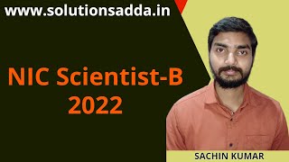 SACHIN KUMAR  NIC  NIELIT SCB 2022  NIC Toppers  Solutions Adda  NIC Test Series  STQC  GATE [upl. by Anon]