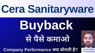 Cera Sanitaryware  GPIL  Latest news Technical  Fundamental Analysis  Buyback [upl. by Ahtan]