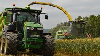 Hirsche vsSchweine GPS Silage auf dem Walterhof mit JohnDeere Power 2014 [upl. by Aidnic265]