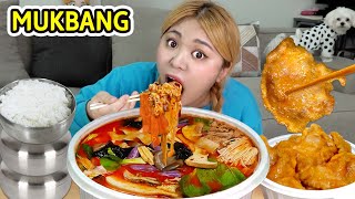 MUKBANG 하이유의 마라탕🔥꿔바로우 먹방 SPICY CHINESE HOT POT MALATANG amp Guobaorou MUKBANG  HIU 하이유 [upl. by Jeffery]