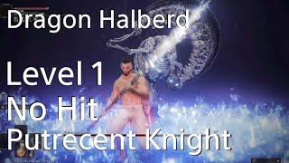 RL1 Dragon Halberd vs Putrescent Knight No Hit ELDEN RING DLC [upl. by Anelej]