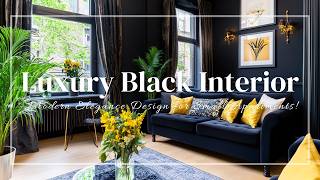 Modern Elegance Luxury Black Interior Design for Small Apartments [upl. by Wooster671]