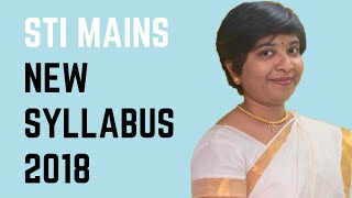 STI Mains Exam New Syllabus 2018 [upl. by Devland]