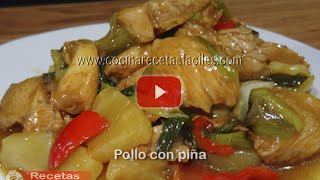 Receta de pollo con piña [upl. by Aillicsirp]