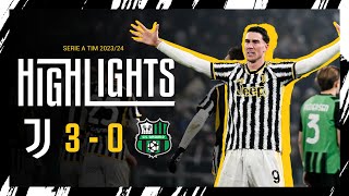 HIGHLIGHTS  JUVENTUS 30 SASSUOLO  VLAHOVIC DOUBLE amp CHIESA FOR THE WIN⚪️⚫️ [upl. by Kroo557]