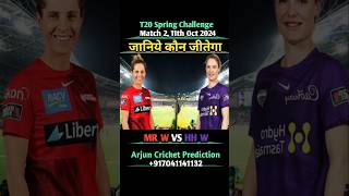 Melbourne Renegades Vs Hobart Hurricanes T20 Spring Challenge 2024 Match 2 Prediction  HHVsMR t20 [upl. by Anerda]