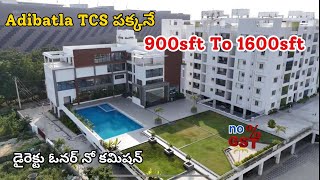 2bhk flat for sale  900 Sq ft Adibatla  Kongara Kalan  Bonguluru  Hyderabad Flats [upl. by Straus]