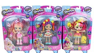 Shopkins Shoppies Dolls Season 8 World Vacation Pinkie Cola Rosa Pinata Donatina Unboxing Review [upl. by Downey970]