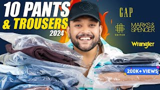 10 Best Casual TrousersPants for Men 🔥 Baggy TrousersPants Haul 2024  Snitch GAP  ONE CHANCE [upl. by Norton]