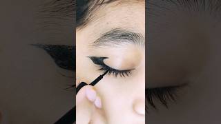 Thick Gothic Eyeliner with Drawnon Bottom Lashes shorts [upl. by Enirehtak]