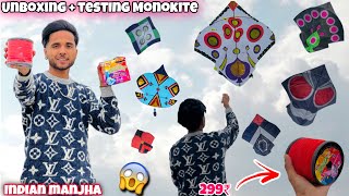 Unboxing  Testing Monokite Gattu🔥  Indian Manjha😍  Flying Biggest Kite😱  Kite Vlog 2024🪁 [upl. by Airamanna]