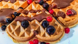 Банановые Вафли за 15 минут  ПП ВАФЛИ РЕЦЕПТ для ВАФЕЛЬНИЦЫ  Banana waffles [upl. by Aihsem]