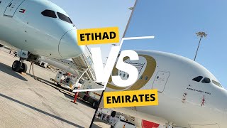 Etihad Airways Economy Class  Emirates Premium Economy Class  SNA Aviation World [upl. by Eniac]