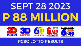 Lotto Result September 28 2023 9pm PCSO [upl. by Yras]