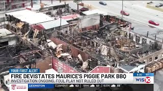 Foul play not ruled out in Maurices Piggie Park BBQ fire [upl. by Eetnom37]