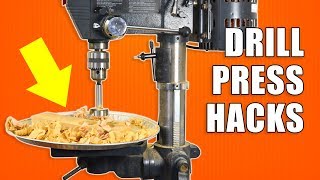 5 Quick DRILL PRESS Hacks  Woodworking Tips and Tricks [upl. by Okwu243]