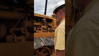 Cranking a 1945 CAT D7 automobile caterpillar startup [upl. by Aserehtairam]