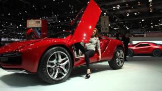 Salone di Ginevra 2013  Giugiaro Parcour  Girls  Automotoit [upl. by Anairotciv359]